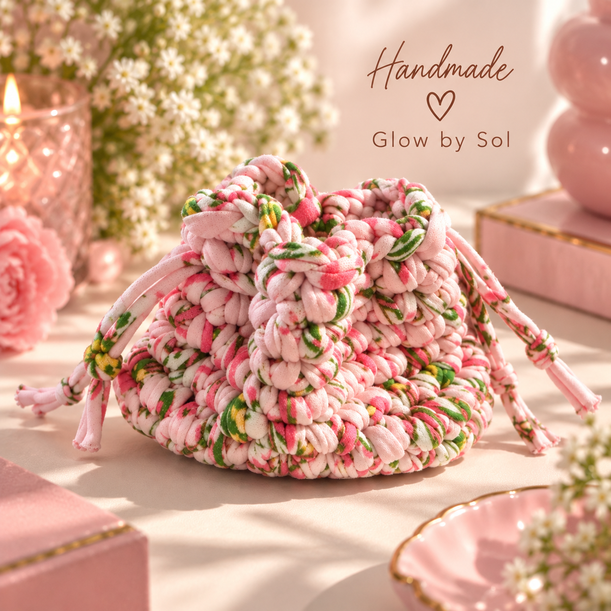 Mini Bloom Pouch – Handmade by Glow by Sol