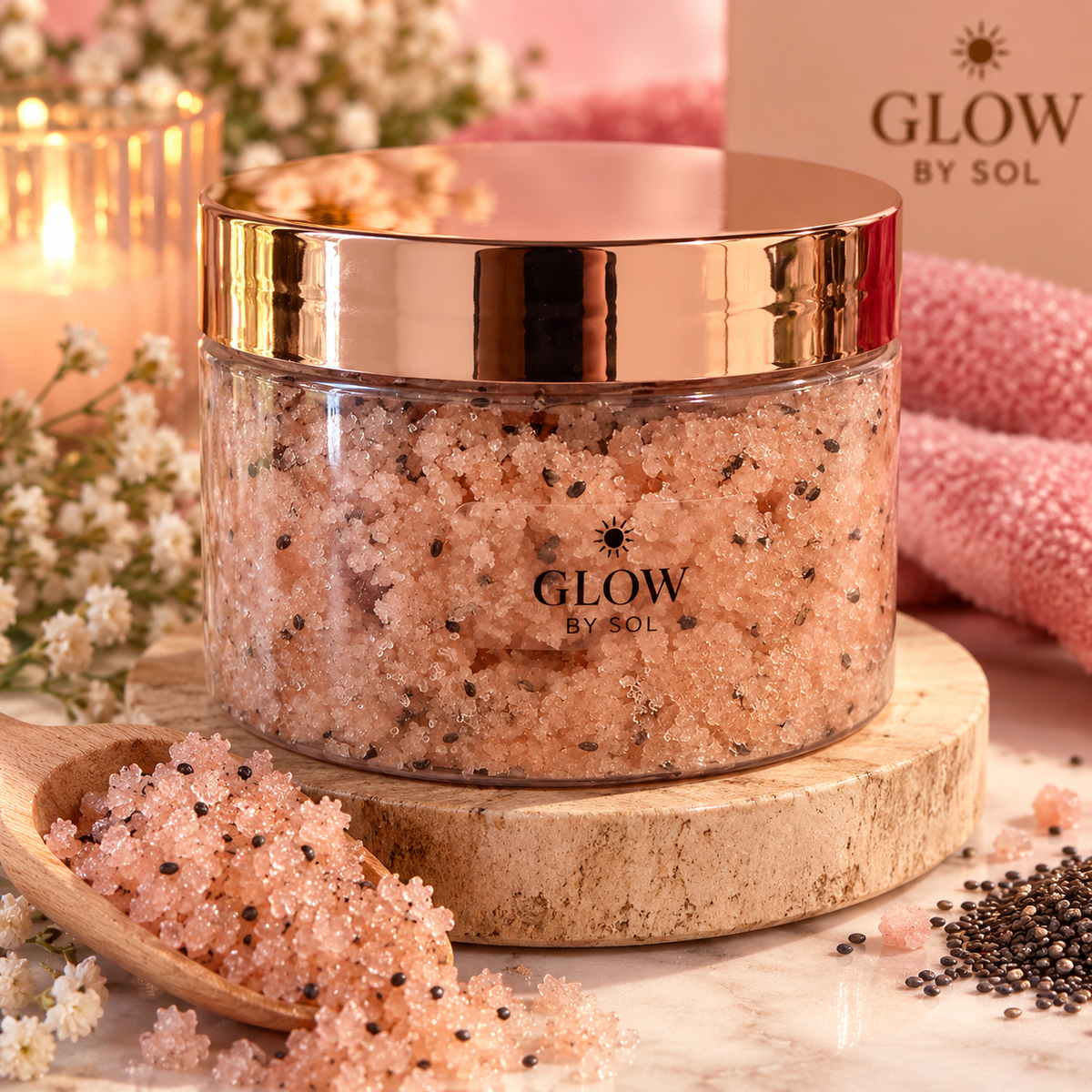 Glow by Sol Strawberry Body Scrub